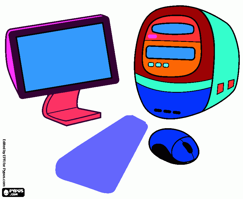 componentes de la PC para colorear