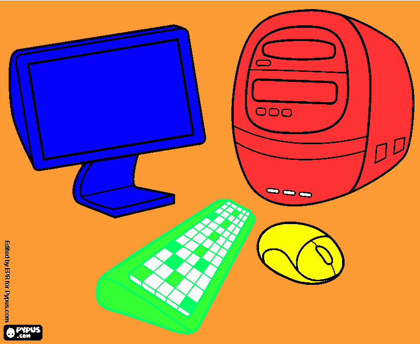 Compu Santi para colorear