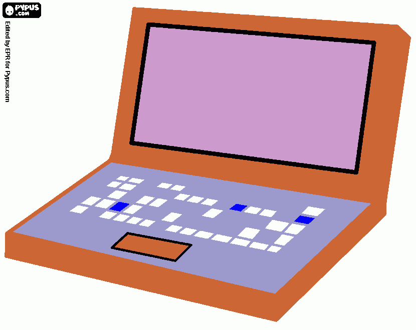 computador portatil para colorear