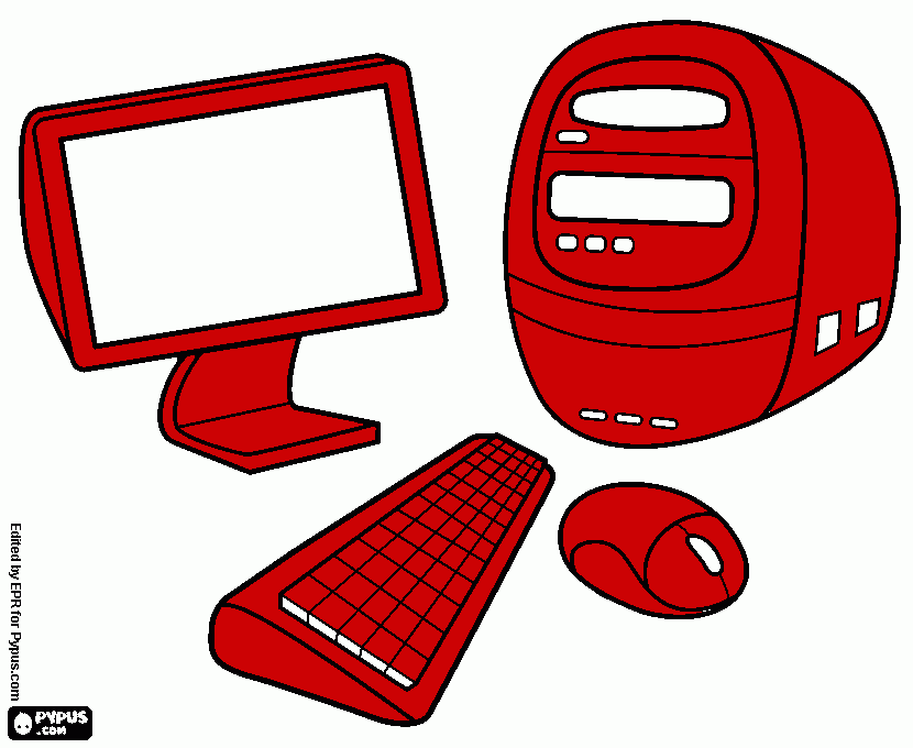 computadora ariana  para colorear
