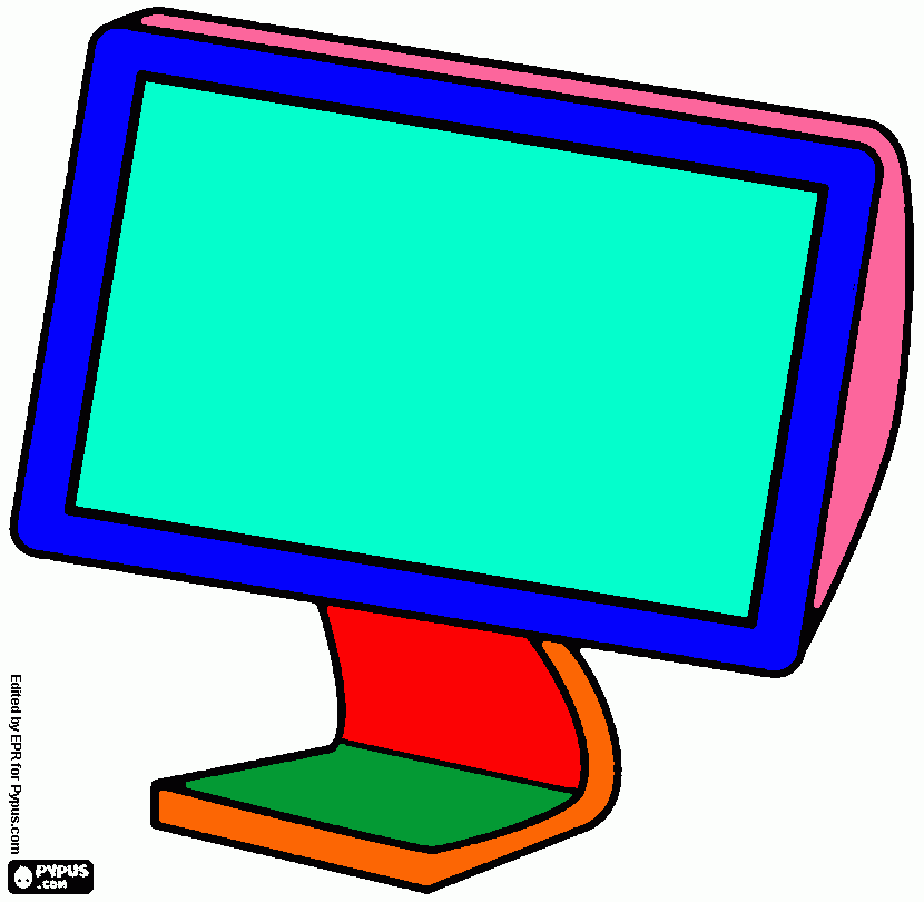computadora leo para colorear