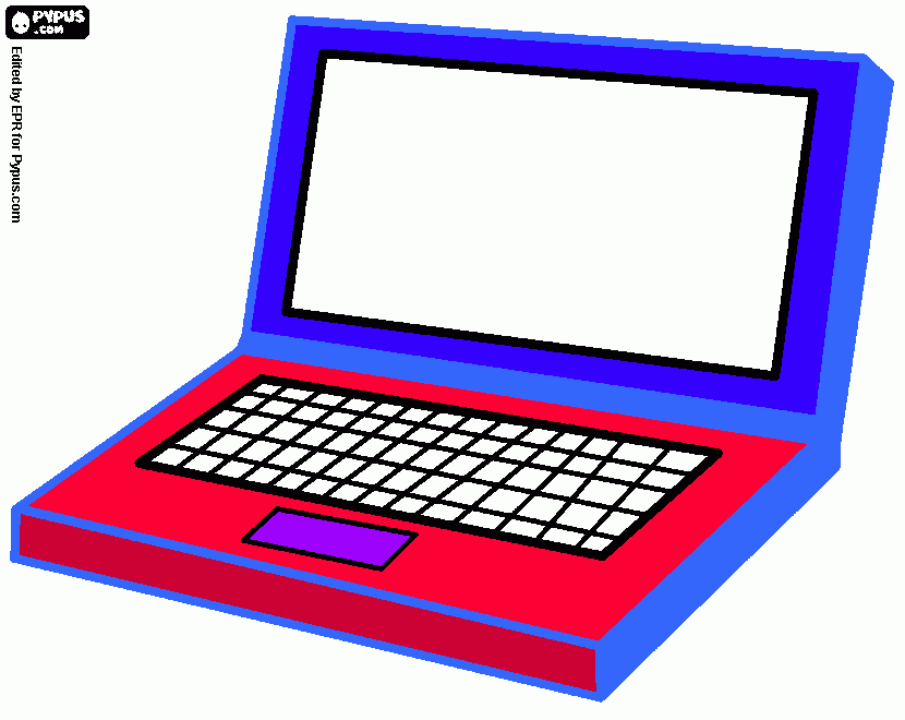 computadora pintada para colorear
