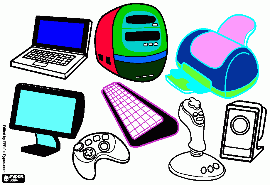 computadoras  para colorear
