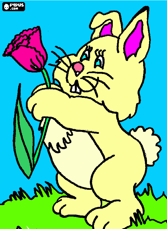  conejito lindo ben para colorear