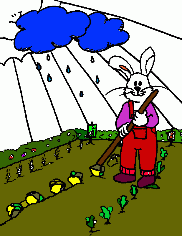 conejito para los dias de la semana para colorear