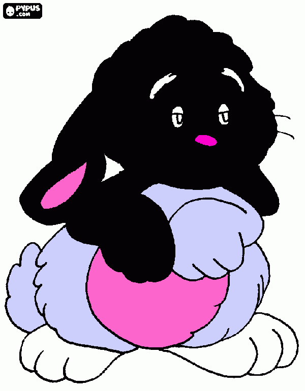 conejo luna para colorear
