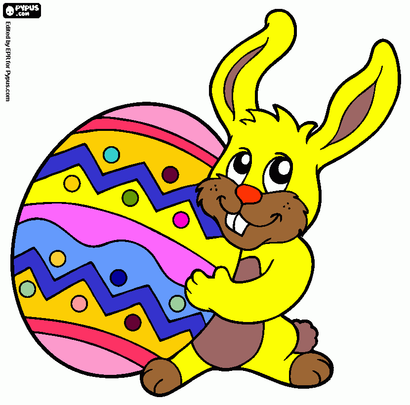 conejo pascua para colorear
