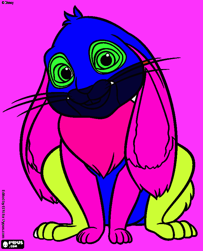 conejo  pañaso para colorear