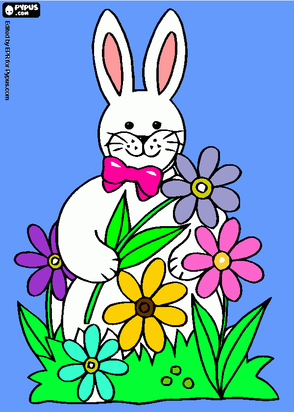 Conguito de primavera  para colorear
