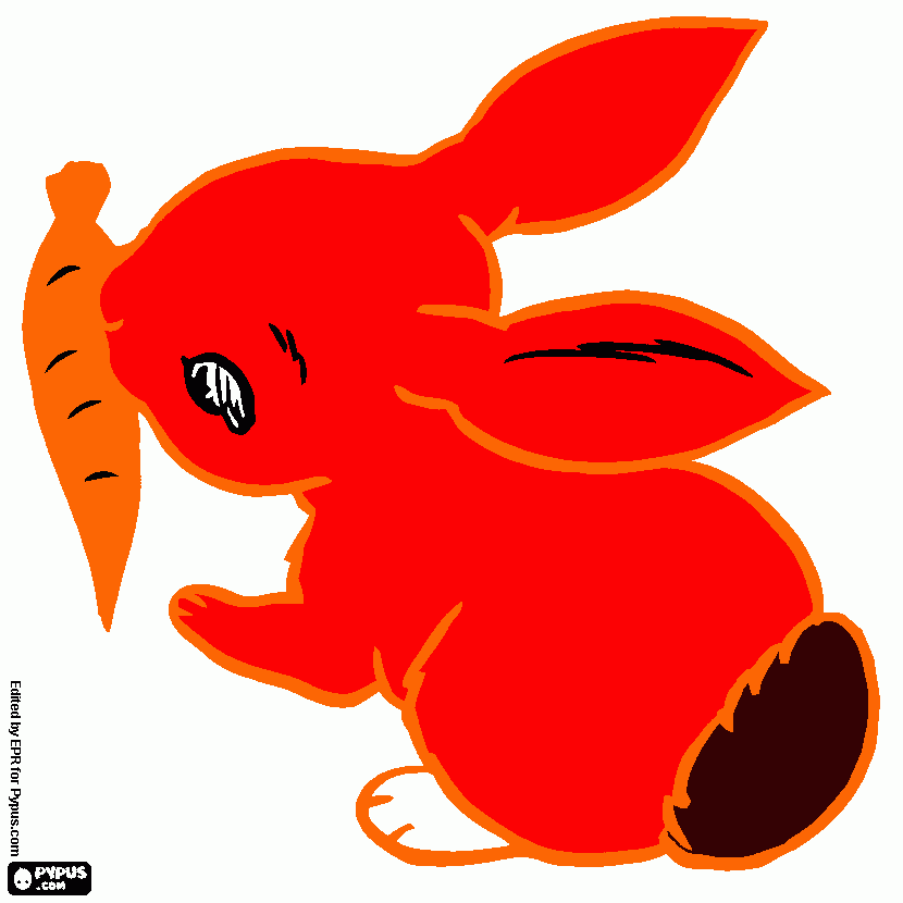 conjo rojo para colorear