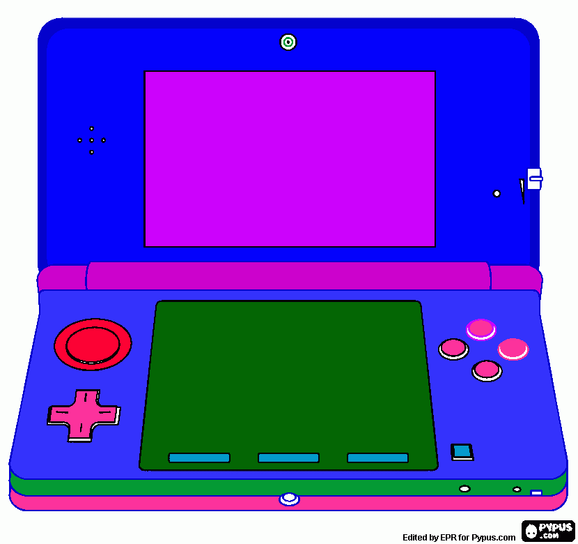 CONSOLA DE JUEGOS PORTATIL para colorear