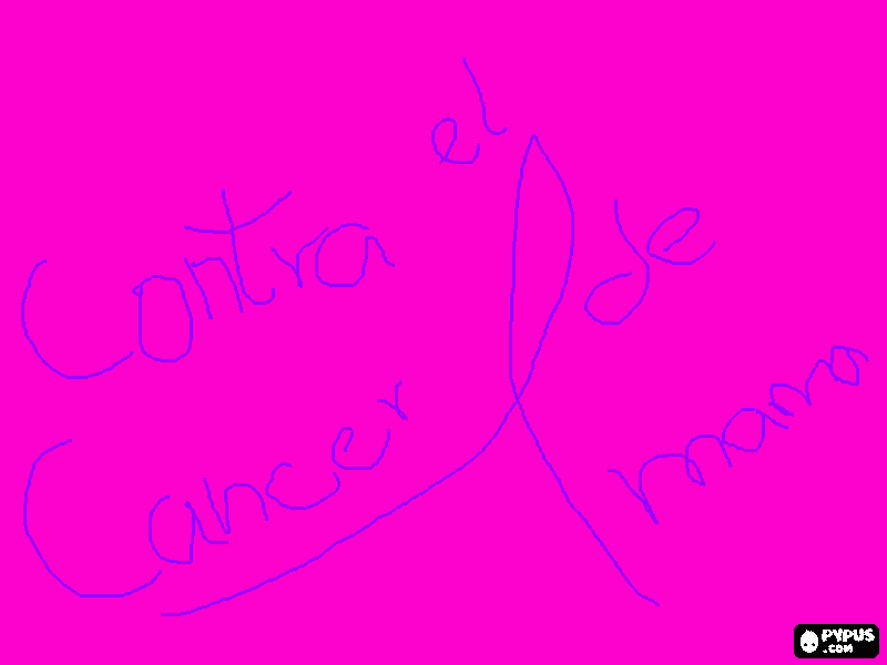 contra el cancer de mama para colorear