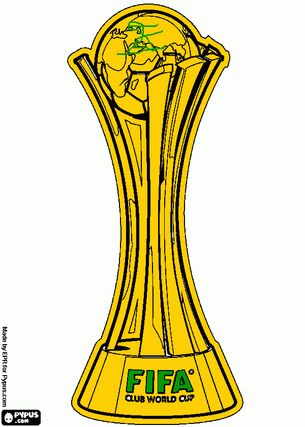 copa del mundial final para colorear