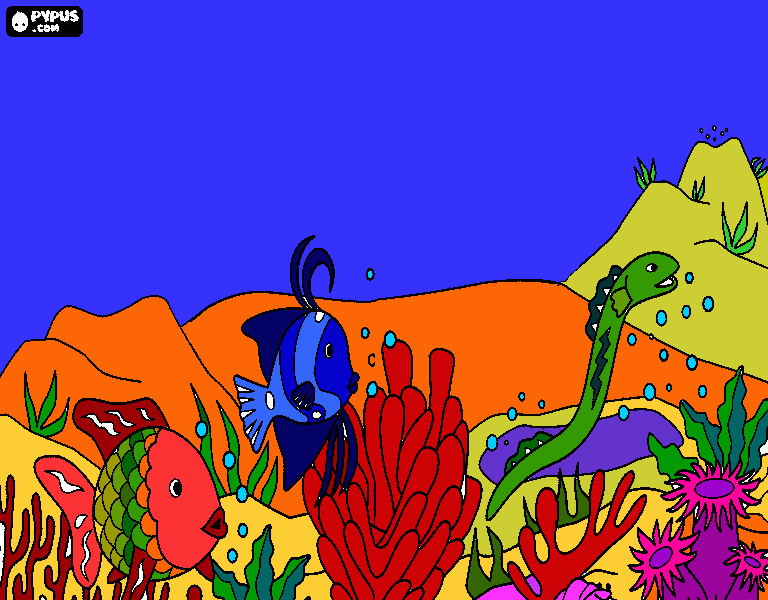 corales para colorear