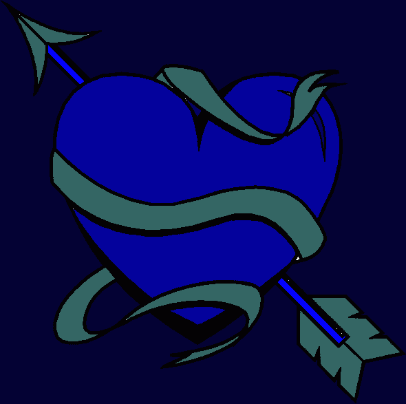 CORAZON AZUL!! para colorear