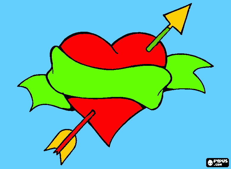 corazon de adelina para colorear