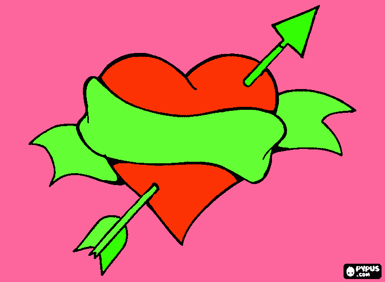 corazon del dia de san vaentin para colorear