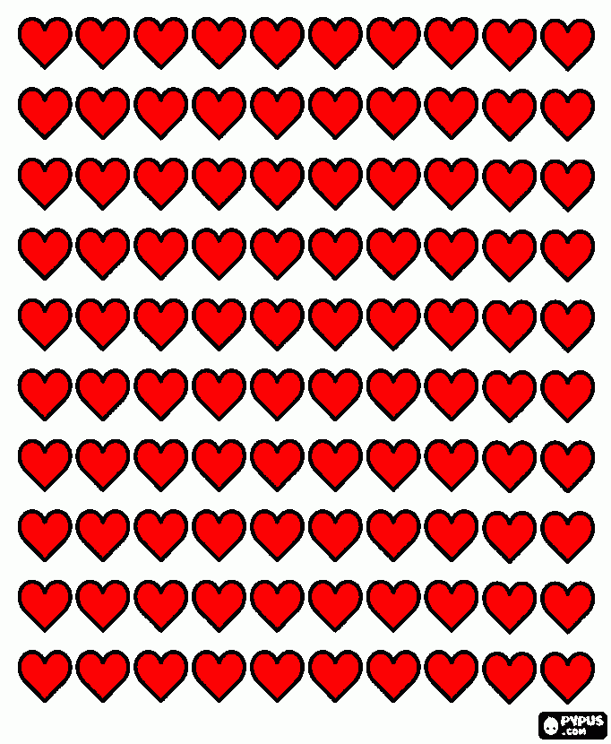  corazones  para colorear