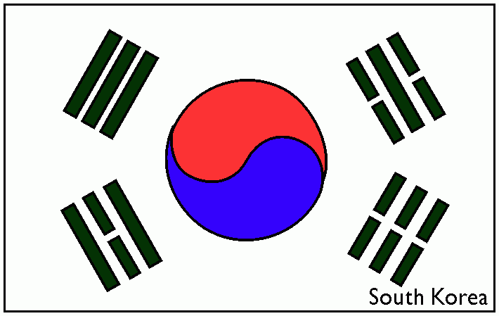 Corea Del Sur Para Colorear Imprimir Corea Del Sur Para Colorear Imprimir