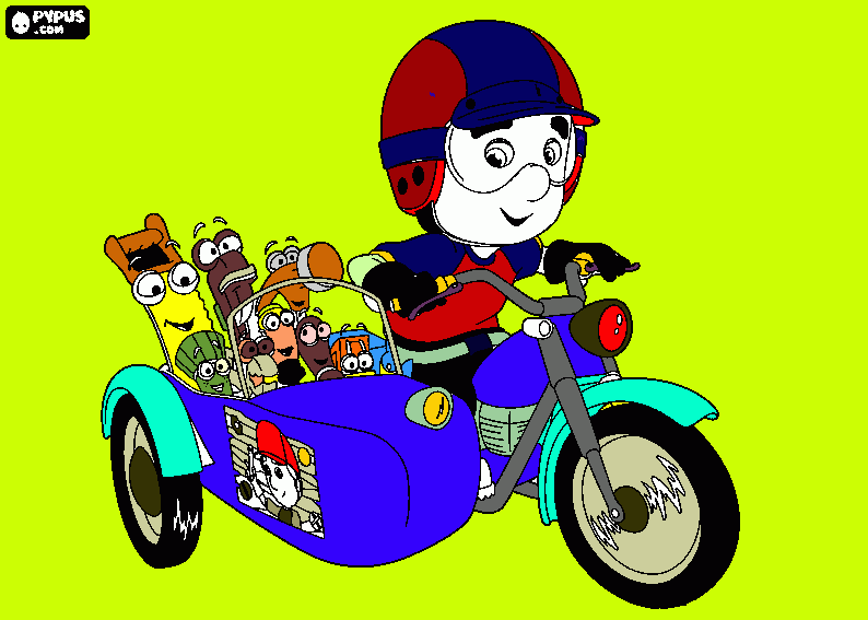 coriendo motora para colorear