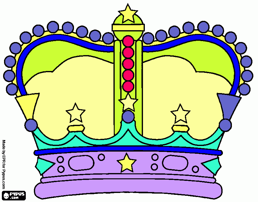 corona a mamà para colorear
