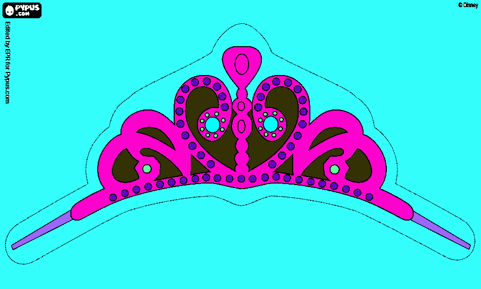 corona de la princesa para colorear