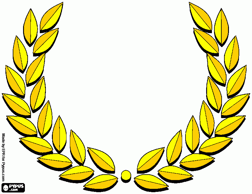 corona de laureles para colorear