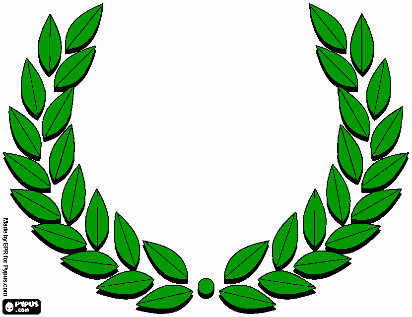 corona de olivo para colorear