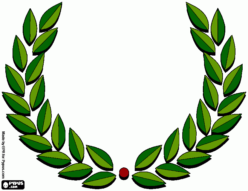 corona de olivos para colorear