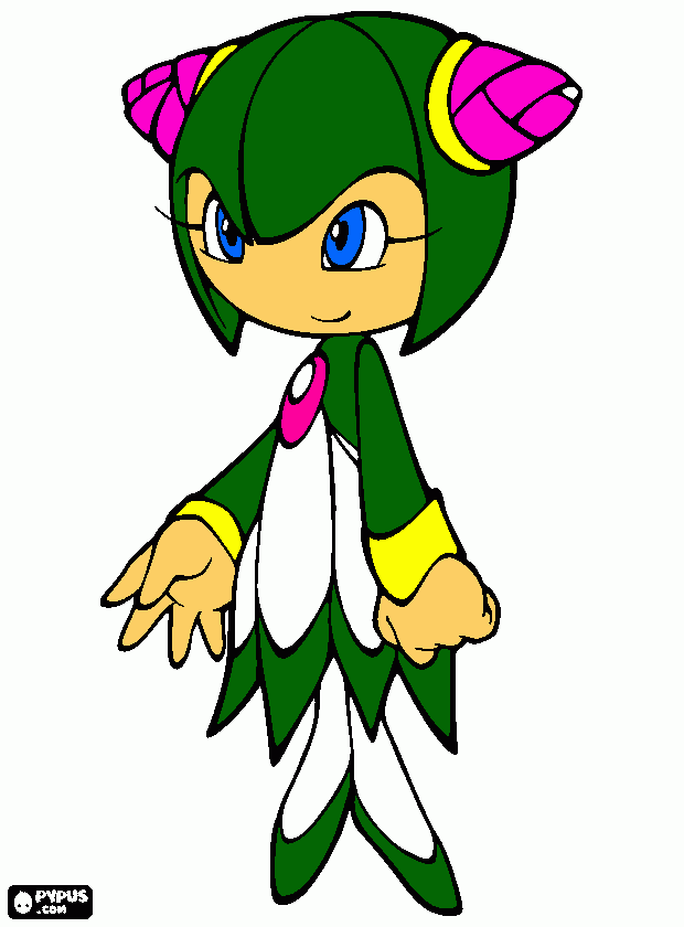 cosmo un personage de sonic para colorear
