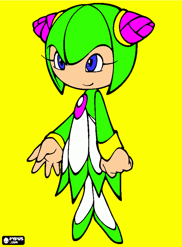cosmo un personage de sonic x enamorada de tails para colorear