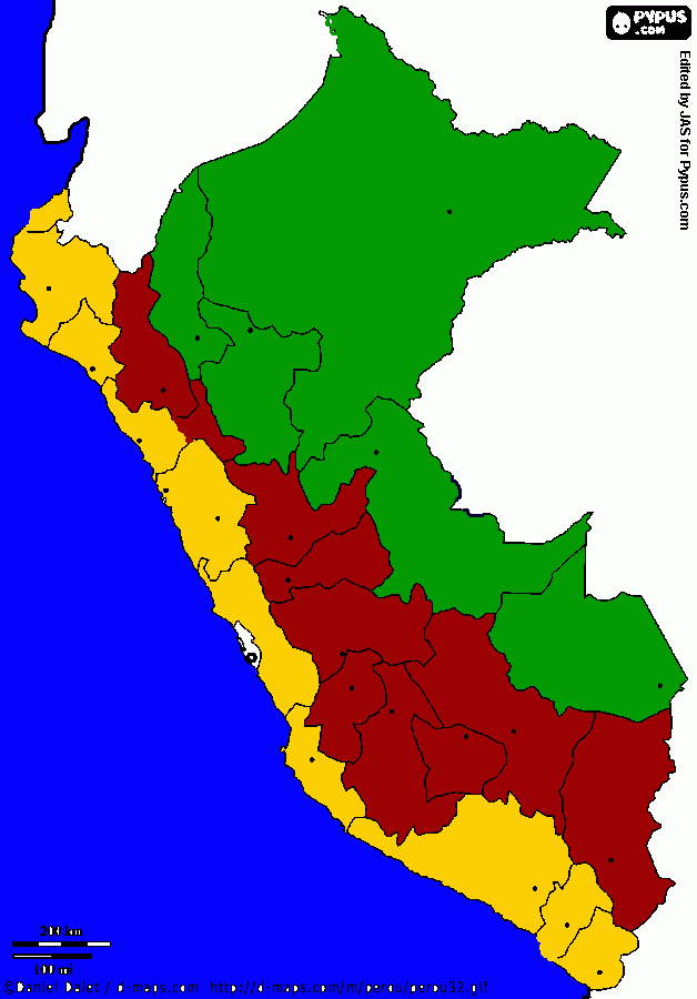 costa sierra y selva y el oceano para colorear