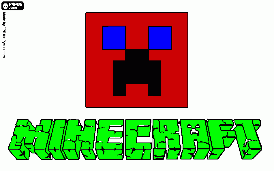 creeper de otra dimension para colorear