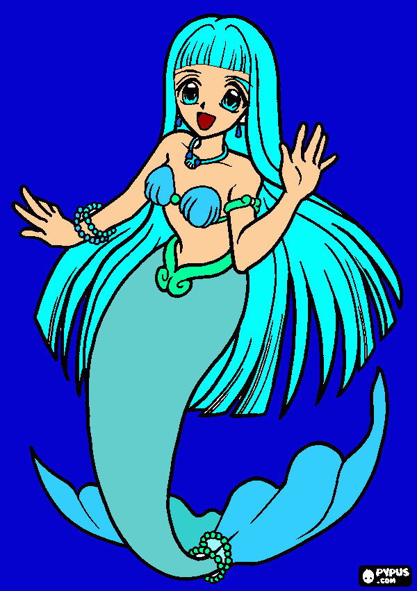 cristal sirena para colorear