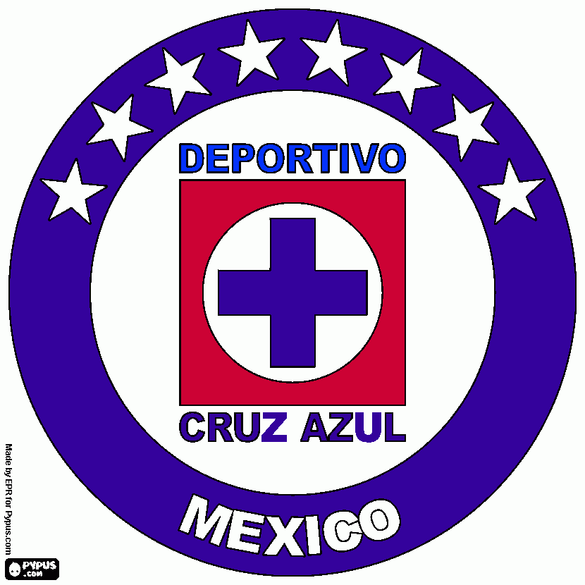 cruz azul logo para colorear