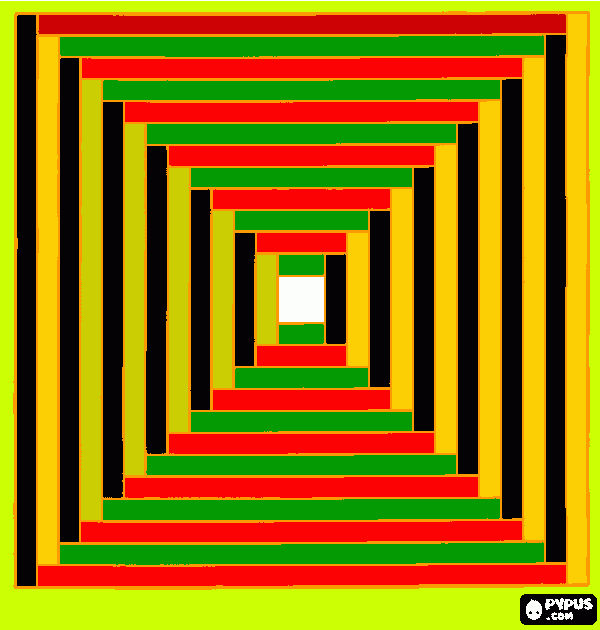 CUADRADOS CONCENTRICOS para colorear