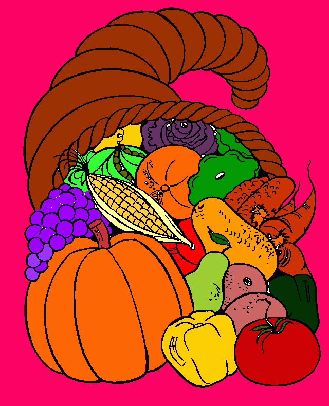 Cuerno de la abundancia para colorear