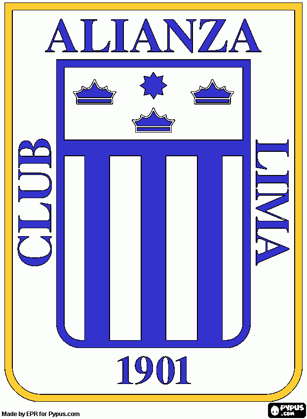 culb de alianza lima  para colorear