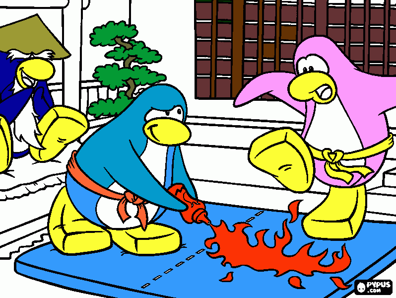 culb pinguin para colorear
