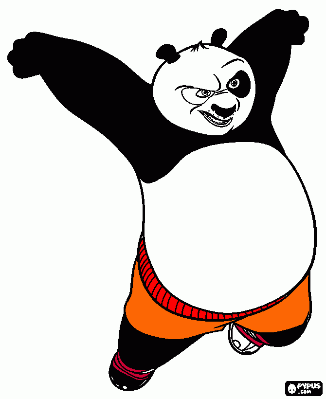 CUNFU PANDA para colorear