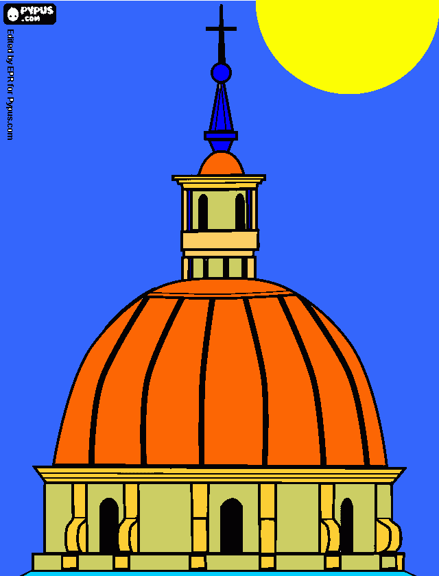 cupula catedral para colorear