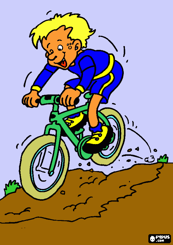 cycling para colorear