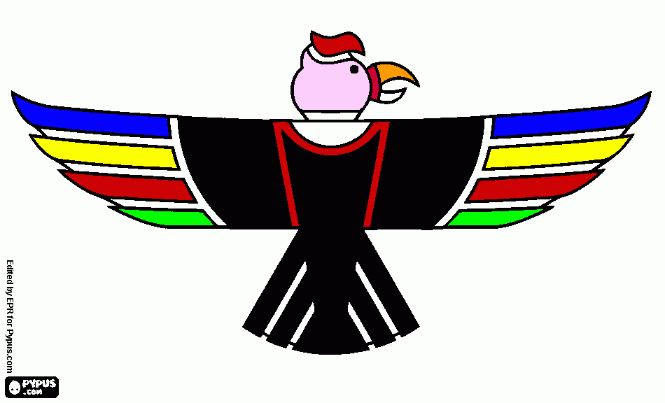 cóndor colorido para colorear