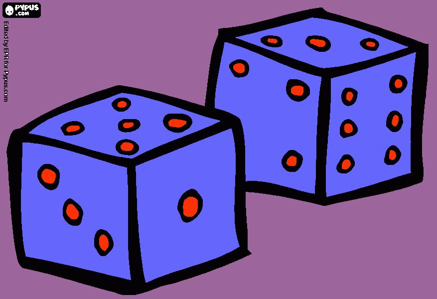 dados  para colorear