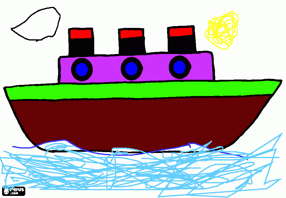 dante barco para colorear