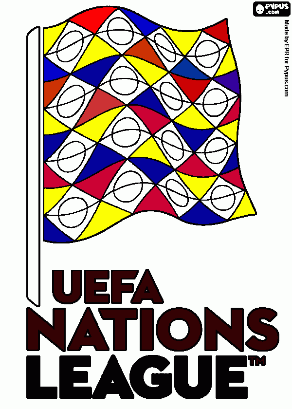 Dante uefa Nations League para colorear
