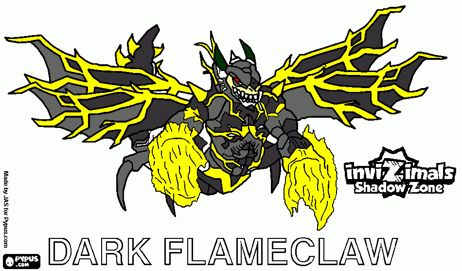dark flameclaw para colorear