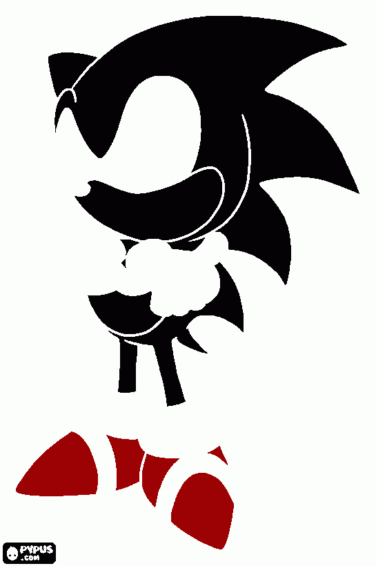 Dark Hiper Sonic  para colorear