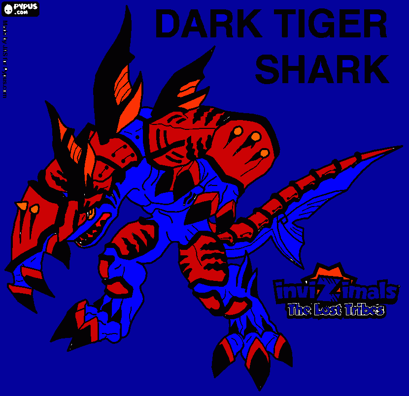 dark tigershark dragon :L. para colorear