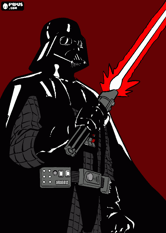 dark vader  para colorear